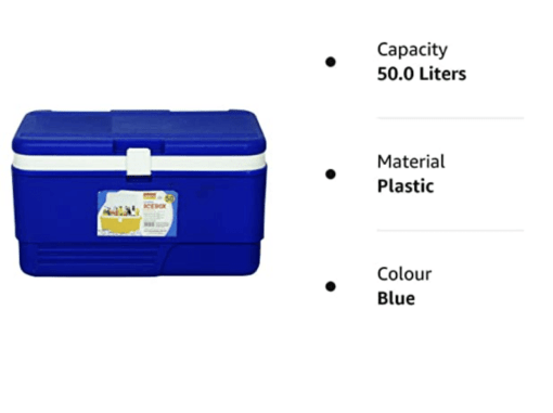 Aristo Insulated Chiller Ice Box | Standard Size for Travel Party Bar Ice Cubes | Cold Drinks | Medical Purpose |50 Litre,Blue - Image 4